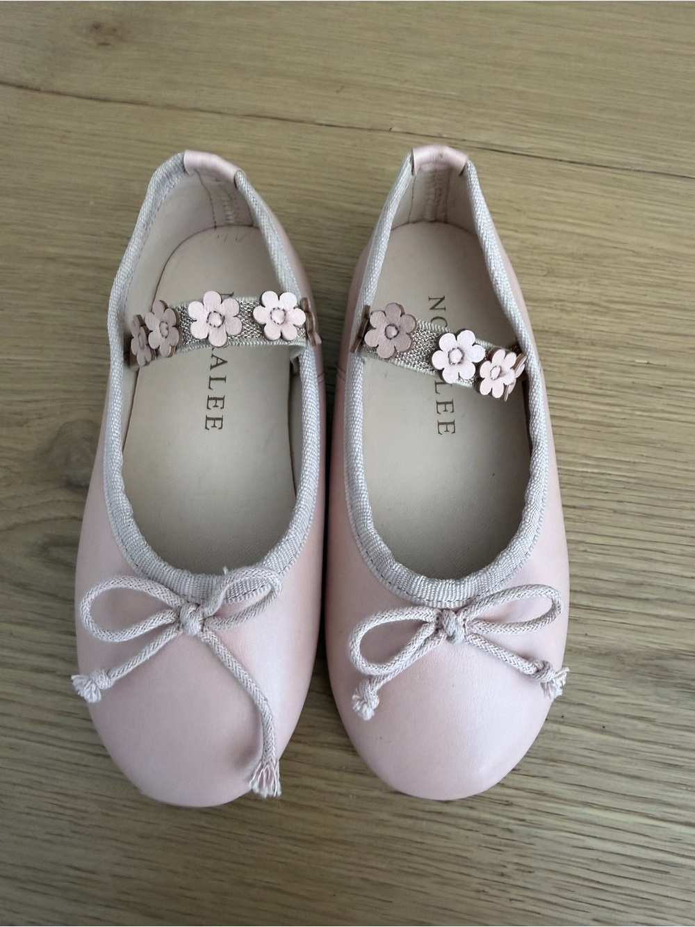 Noralee Girls' Pink Floral Mary Jane Ballet Flats